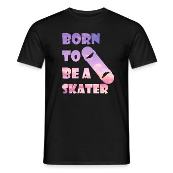 BORN TO SKATE T-Shirt & Gift - Men's T-Shirt - black - Front - AI Model Male 178 light (178cm)