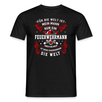 Pompiers pompiers pompiers monde fierté - T-shirt homme - noir - Devant - AI Model Male 178 light (178cm)