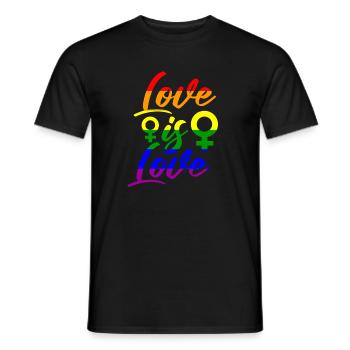 Lesbische Liebe - Männer T-Shirt - Schwarz - Vorne - AI Model Male 178 light (178cm)