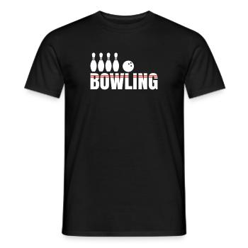 Bowlen - Heren T-shirt - zwart - Voor - AI Model Male 178 light (178cm)