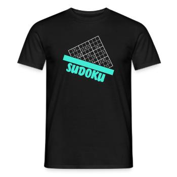 Sudoku Geschenk - Männer T-Shirt - Schwarz - Vorne - AI Model Male 178 light (178cm)