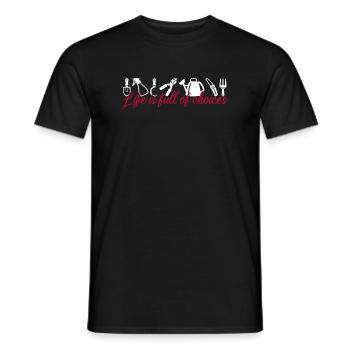 garden - Men's T-Shirt - black - Front - AI Model Male 178 light (178cm)