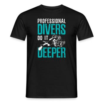 Professional diver - Men's T-Shirt - black - Front - AI Model Male 178 light (178cm)