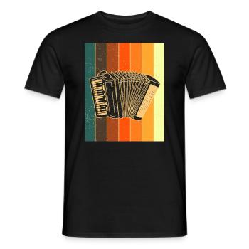 accordéon - T-shirt homme - noir - Devant - AI Model Male 178 light (178cm)