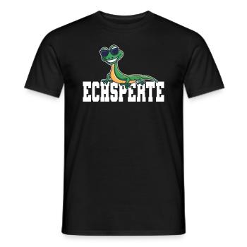 Echsperte lustiges Reptilien Geschenk - Männer T-Shirt - Schwarz - Vorne - AI Model Male 178 light (178cm)