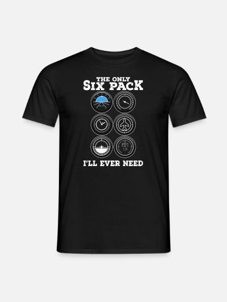 Pilot Flugzeug fliegen Segelfliegen Outfit Herren - Männer T-Shirt - Schwarz