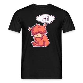 vaches douces bovins bovins des hautes terres vaches - T-shirt homme - noir - Devant - AI Model Male 178 light (178cm)