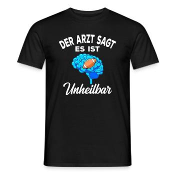 American Football Footballer Rugbyteam Outfit - Männer T-Shirt - Schwarz - Vorne - AI Model Male 178 light (178cm)