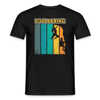 Bouldering Climbing Climber Boulderer Gift - Men's T-Shirt - black - Front - AI Model Male 178 light (178cm)