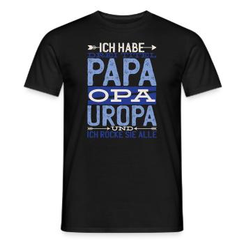 Dad grandpa great grandpa gift idea grandfather gift - Men's T-Shirt - black - Front - AI Model Male 178 light (178cm)