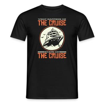 Bateau de croisière cadeau - T-shirt homme - noir - Devant - AI Model Male 178 light (178cm)