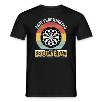 Dart Dad Dartboard Dart Arrow Dart Player Father - Men's T-Shirt - black - Front - AI Model Male 178 light (178cm)