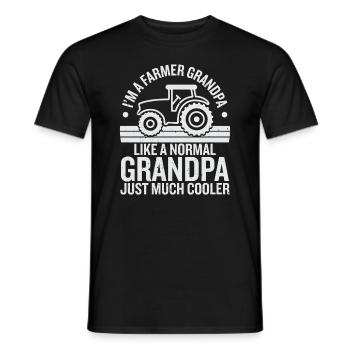 Farmer Farming Grandpa Farm Machine Farm - Men's T-Shirt - black - Front - AI Model Male 178 light (178cm)