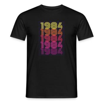 1984 Rétro - T-shirt homme - noir - Devant - AI Model Male 178 light (178cm)