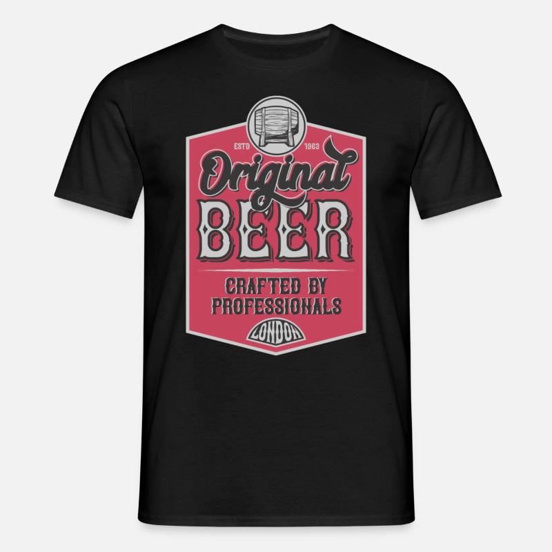 Bier - Männer T-Shirt - Schwarz