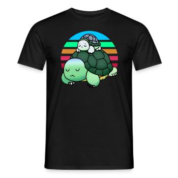 You don't wake sleeping turtles - Men's T-Shirt - black - Front - AI Model Male 178 light (178cm)