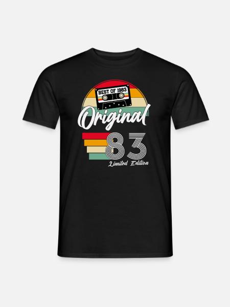 1983 Jahrgang Vintage Geburtstag Geschenk Retro - Mænd T-shirt - sort
