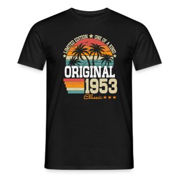 Vintage 1953 vintage cadeau d’anniversaire - T-shirt homme - noir - Devant - AI Model Male 178 light (178cm)