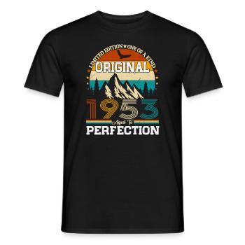 Vintage 1953 vintage birthday gift - Men's T-Shirt - black - Front - AI Model Male 178 light (178cm)