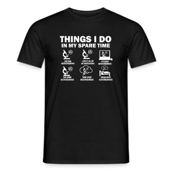 Ce que je fais pendant mon temps libre Microbiologie - T-shirt homme - noir - Devant - AI Model Male 178 light (178cm)