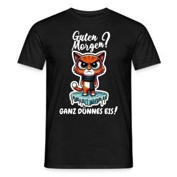Bonjour? Glace très mince ! - T-shirt homme - noir - Devant - AI Model Male 178 light (178cm)