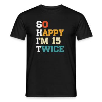 30 Birthday 30 Years Born in 1994 - Men's T-Shirt - black - Front - AI Model Male 178 light (178cm)