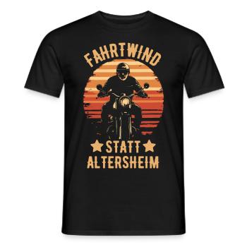 Motorcycle Vintage Retiree Retirement Funny Saying - Men's T-Shirt - black - Front - AI Model Male 178 light (178cm)