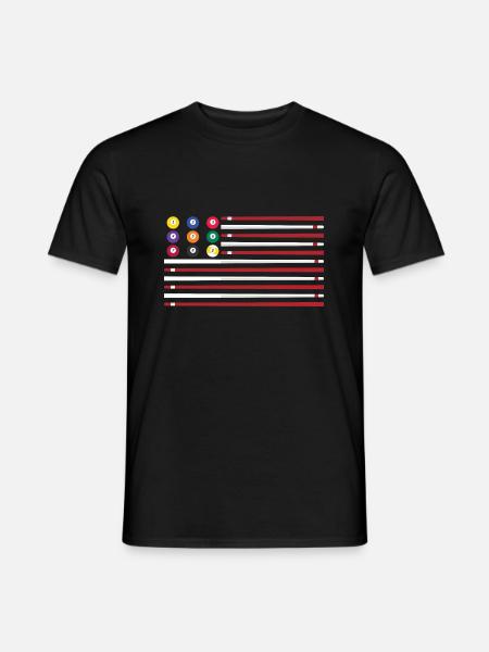 Billard Billardkugel Snooker Pool Poolbillard - Männer T-Shirt - Schwarz