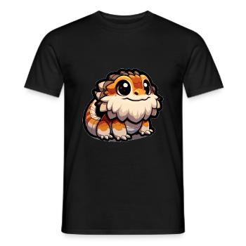 Cute Baby Bearded Dragon Lizard - Men's T-Shirt - black - Front - AI Model Male 178 light (178cm)