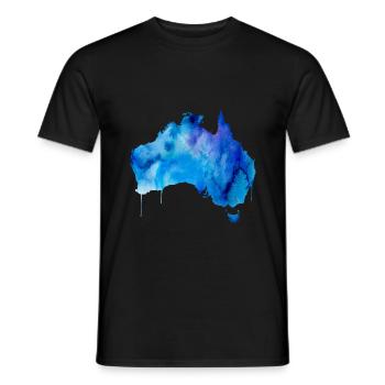 Australie - T-shirt homme - noir - Devant - AI Model Male 178 light (178cm)