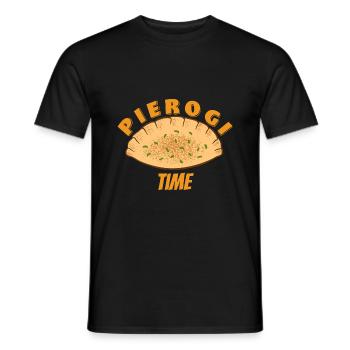 Drôle de Pierogi T-shirt cadeau Polonais Pologne - T-shirt homme - noir - Devant - AI Model Male 178 light (178cm)