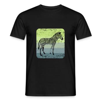 zèbre - T-shirt homme - noir - Devant - AI Model Male 178 light (178cm)