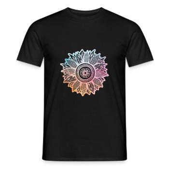 Sonnenblume - Männer T-Shirt - Schwarz - Vorne - AI Model Male 178 light (178cm)