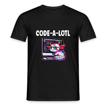 Lustige Codierung Axolotl Programmierung Geschenk - Männer T-Shirt - Schwarz - Vorne - AI Model Male 178 light (178cm)