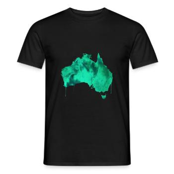Australia - Men's T-Shirt - black - Front - AI Model Male 178 light (178cm)
