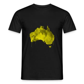 Australia - Men's T-Shirt - black - Front - AI Model Male 178 light (178cm)