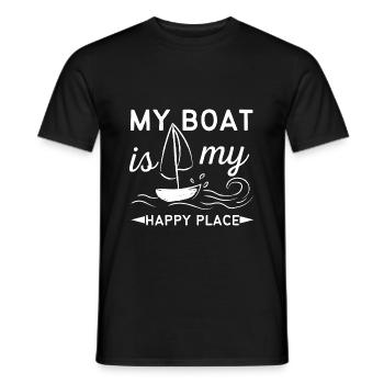 MEIN BOOT IST MEIN BESTER PLATZ SEGEL SEGELN - Männer T-Shirt - Schwarz - Vorne - AI Model Male 178 light (178cm)
