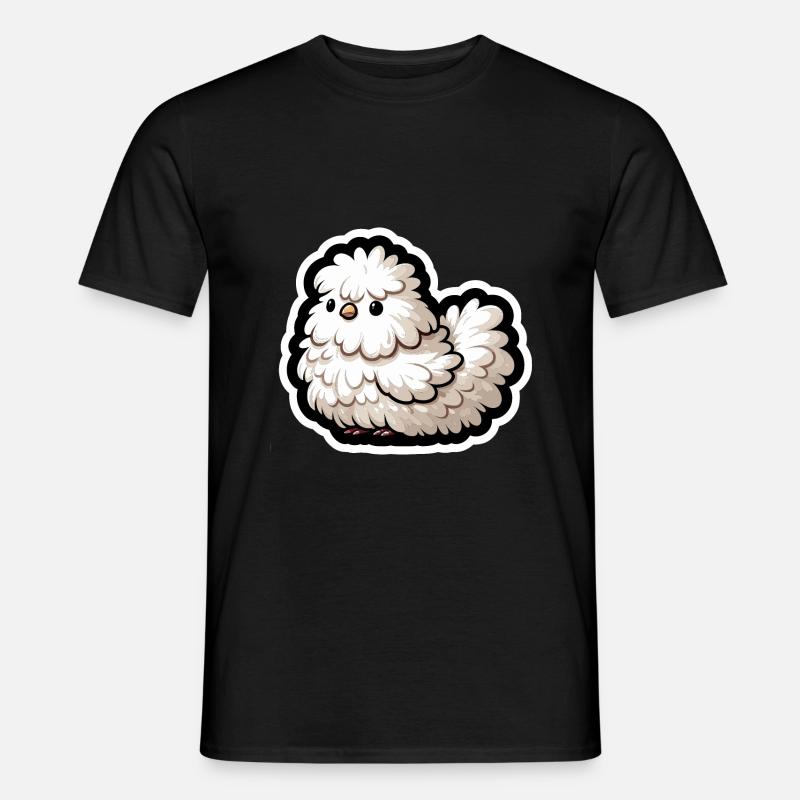 Silkie Chicken Fluffy Chicken Silkies - Männer T-Shirt - Schwarz