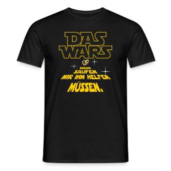 DAS WARS beim Saufen wir ihm helfen müssen JGA - Männer T-Shirt - Schwarz - Vorne - AI Model Male 178 light (178cm)