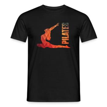 Chemise Pilates - T-shirt homme - noir - Devant - AI Model Male 178 light (178cm)