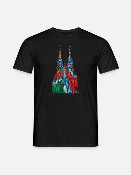 Kölner Dom Köln Karneval - Männer T-Shirt - Schwarz