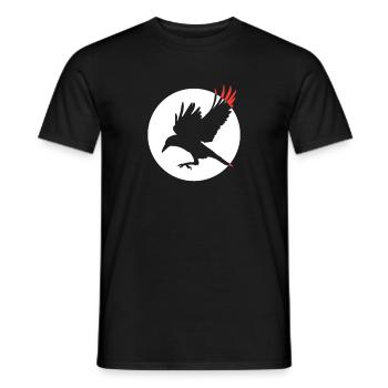 Raven crow - Men's T-Shirt - black - Front - AI Model Male 178 light (178cm)
