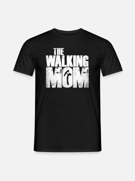 Den gående mor mor og søn datter - Mænd T-shirt - sort