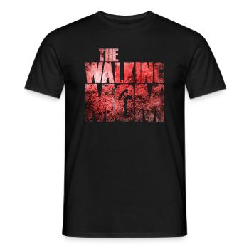 The Walking Mom mère et fils fille - T-shirt homme - noir - Devant - AI Model Male 178 light (178cm)