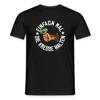 Einfach mal die Kresse halten - Männer T-Shirt - Schwarz - Vorne - AI Model Male 178 light (178cm)