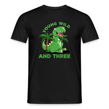 Young Wild And Three Shirt - Männer T-Shirt - Schwarz - Vorne - AI Model Male 178 light (178cm)