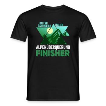 Alpenüberquerung Tshirt Finisher I Alpenbezwinger - Männer T-Shirt - Schwarz - Vorne - AI Model Male 178 light (178cm)