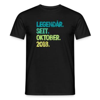 Legendär Seit Oktober 2018 I Kinder 2 Jahre - Männer T-Shirt - Schwarz - Vorne - AI Model Male 178 light (178cm)