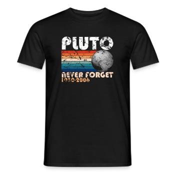 Pluto Never Forget Shirt 1930-2006 planètes - T-shirt homme - noir - Devant - AI Model Male 178 light (178cm)