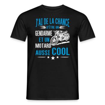 Gendarme - T-shirt homme - noir - Devant - AI Model Male 178 light (178cm)